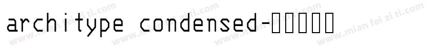 architype condensed字体转换